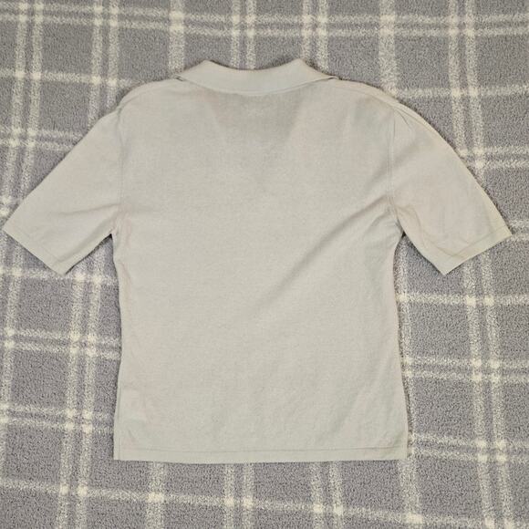 MaxMara Weekend Polo Beige Knit Sweater Womens Medium Made In Italy - Picture 3 of 8